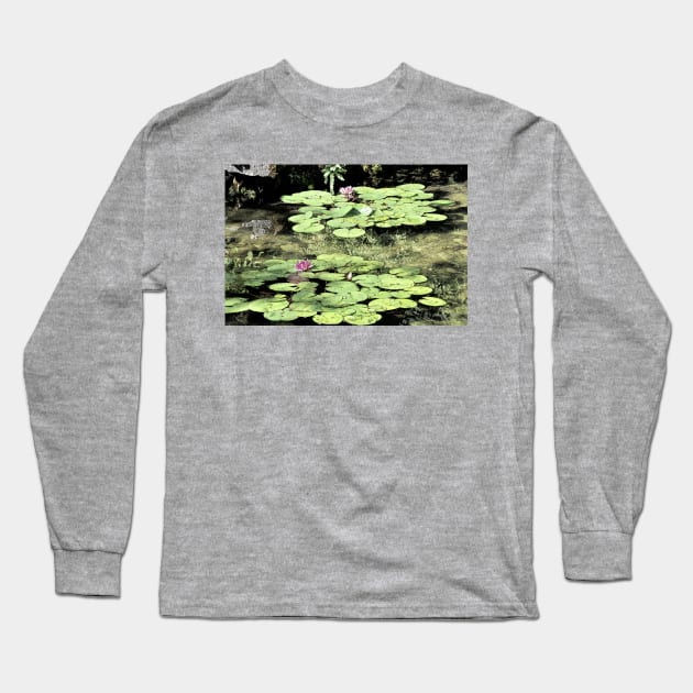 Floating Lily Pads Long Sleeve T-Shirt by KirtTisdale